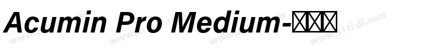 Acumin Pro Medium字体转换